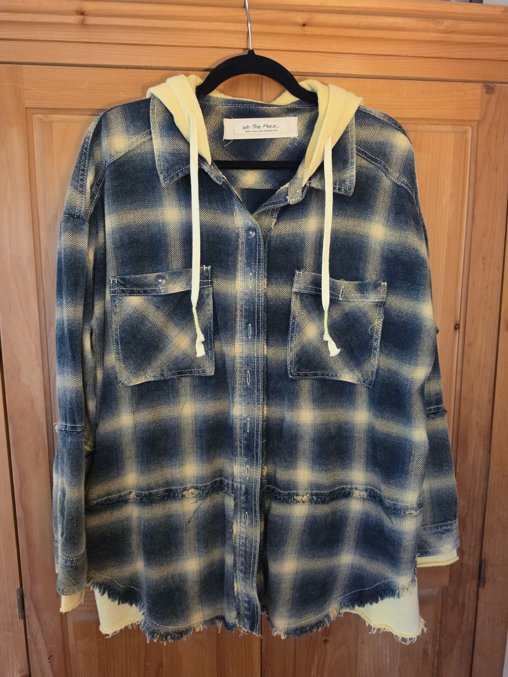 Free People Hooded Flannel Shirt